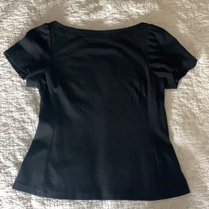 Ralph Lauren Black Label peplum short sleeve shirt